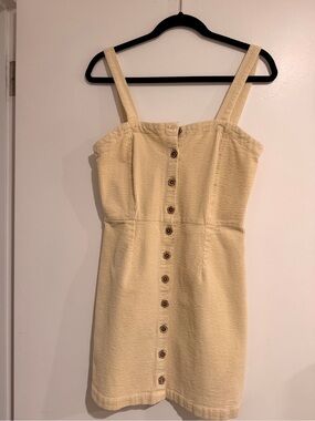 O'Neill Cream Button-Front Mini Dress